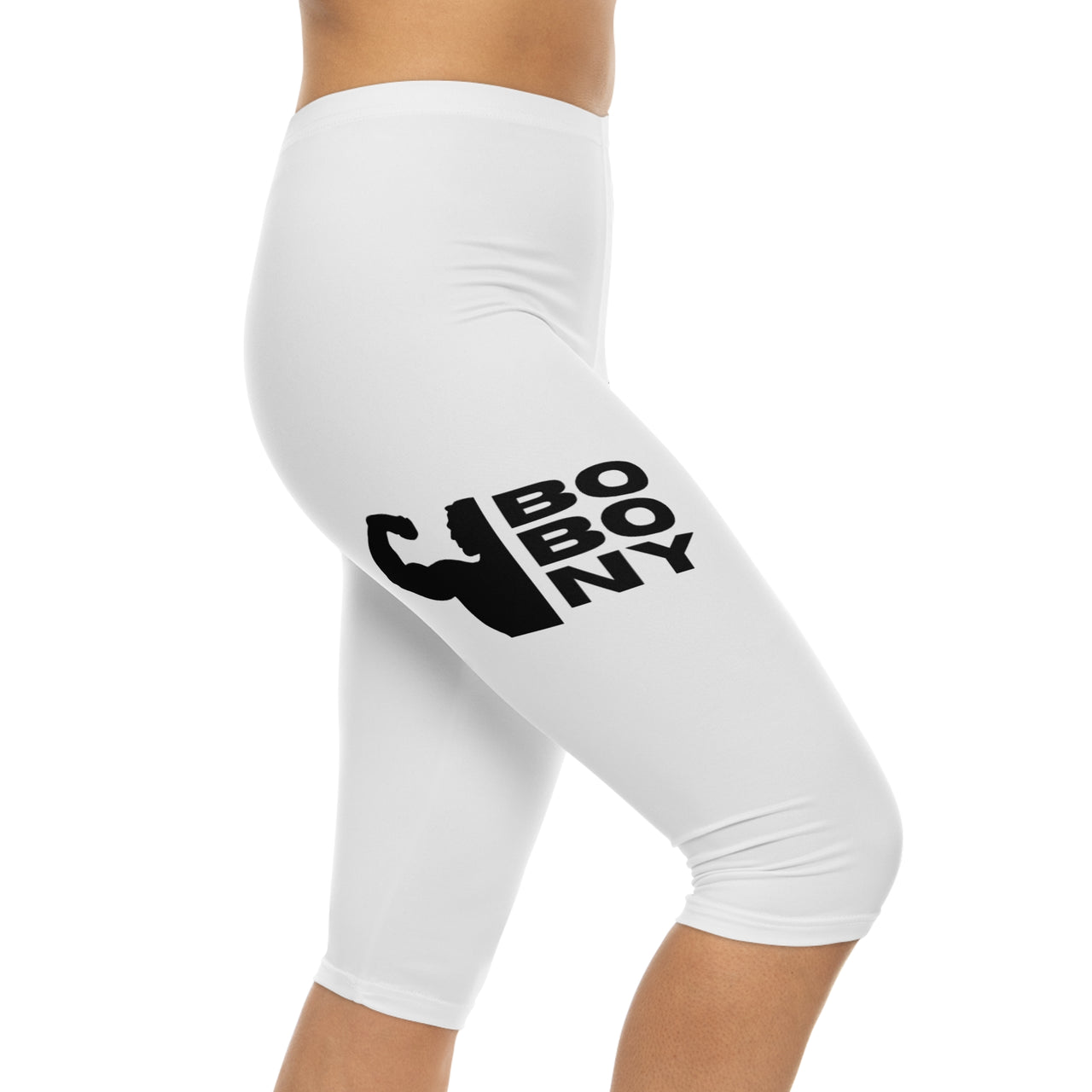 Capri Leggings — Minimalist 'Bobony' Logo & Flex Silhouette Capri Leggings