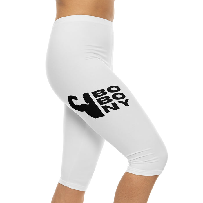 Capri Leggings — Minimalist 'Bobony' Logo & Flex Silhouette Capri Leggings