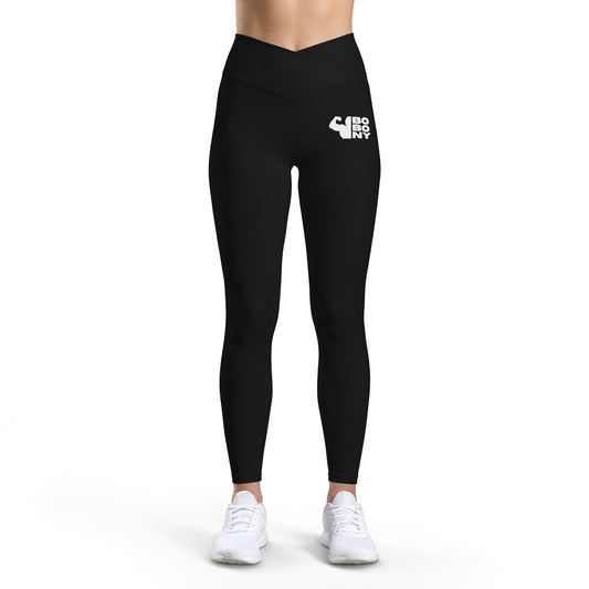 Luxe Women’s Leggings — Minimal White Elephant Hip Print