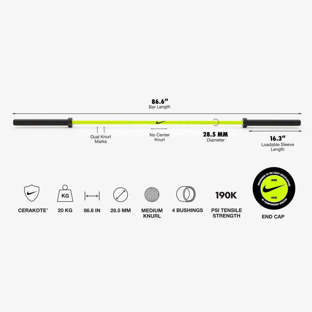 20 kg Nike Barbell and Plate Set