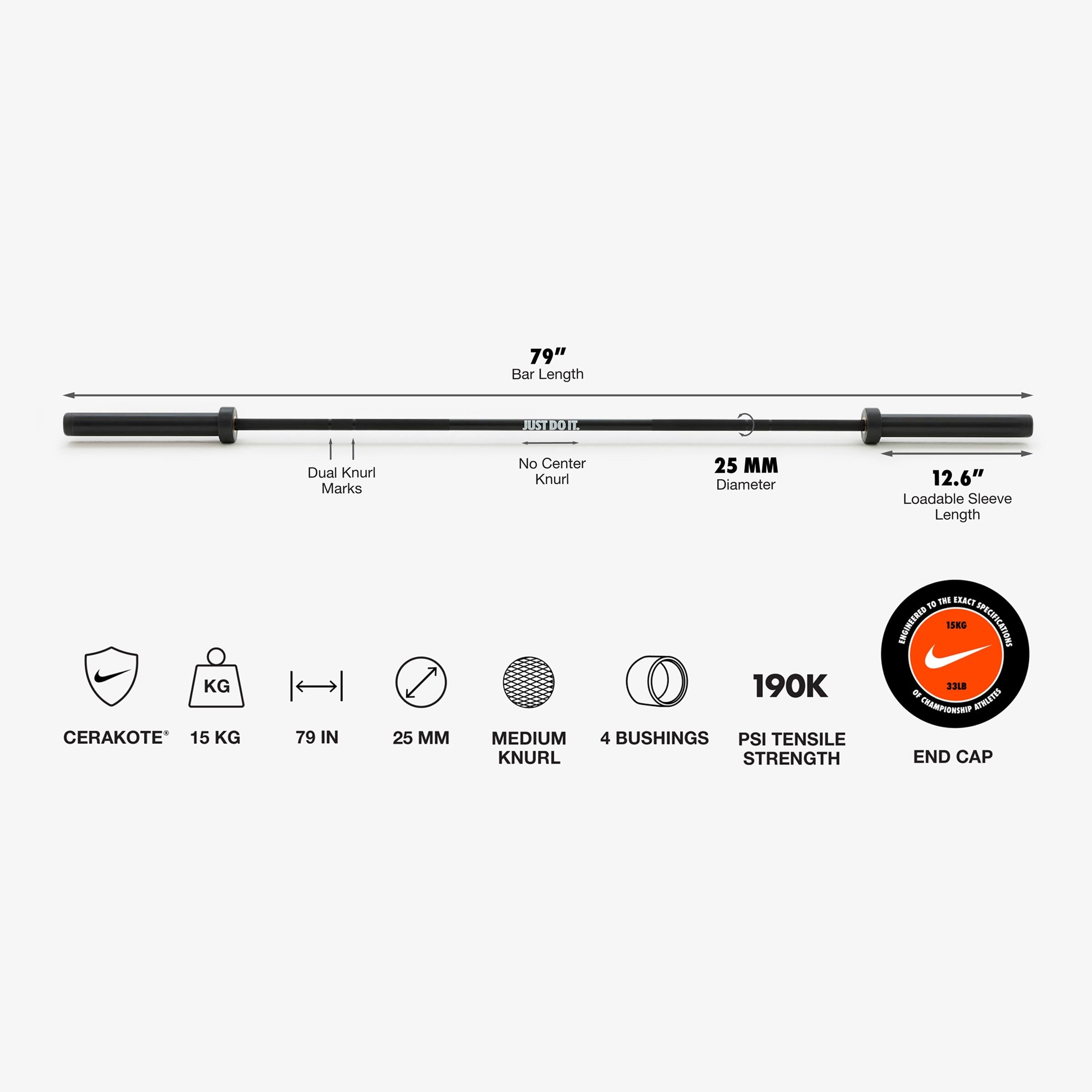 20 kg Nike Barbell and Plate Set
